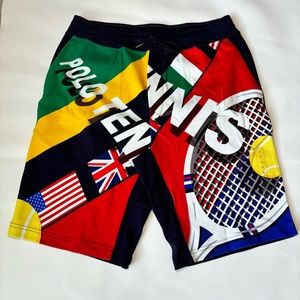 Polo Ralph Lauren Men’s Tennis Olympic Flag Fleece Shorts NWOT Size L